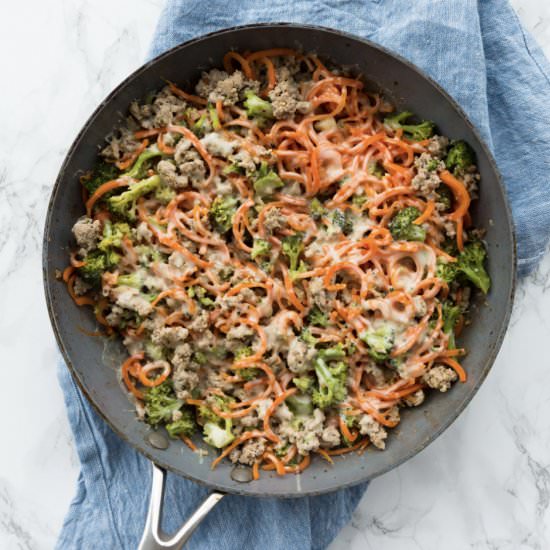 Turkey, Broccoli Carrot Noodle Bake