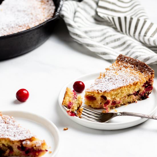 Cranberry Cornmeal Skillet Cake