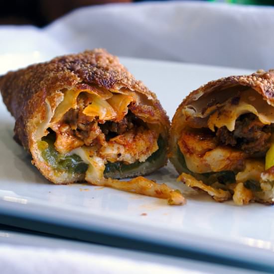 Chili Rellenos with Paprika Chicken