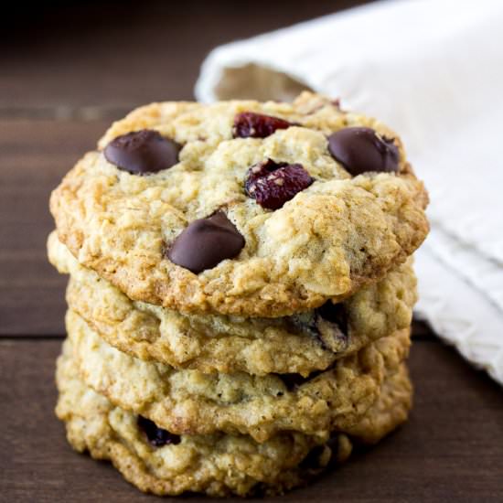 Cranberry Chocolate Oatmeal Cookies