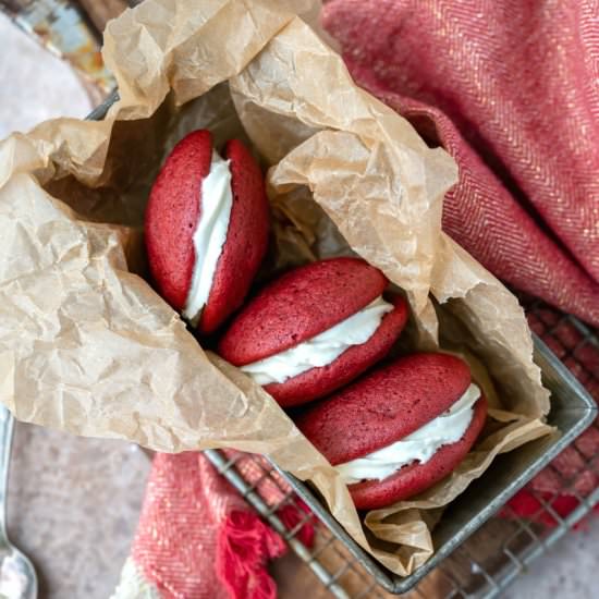 Red Velvet Whoopie Pies