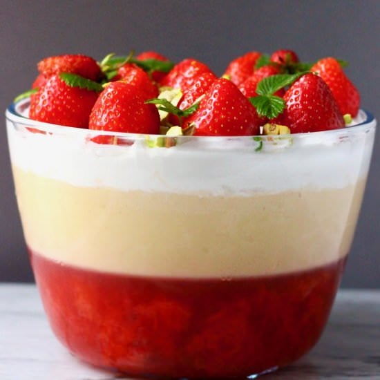 Vegan Strawberry Trifle