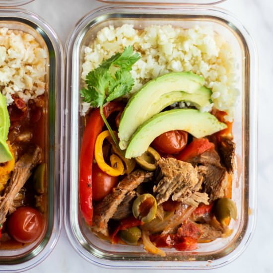 Crockpot Ropa Vieja Meal Prep