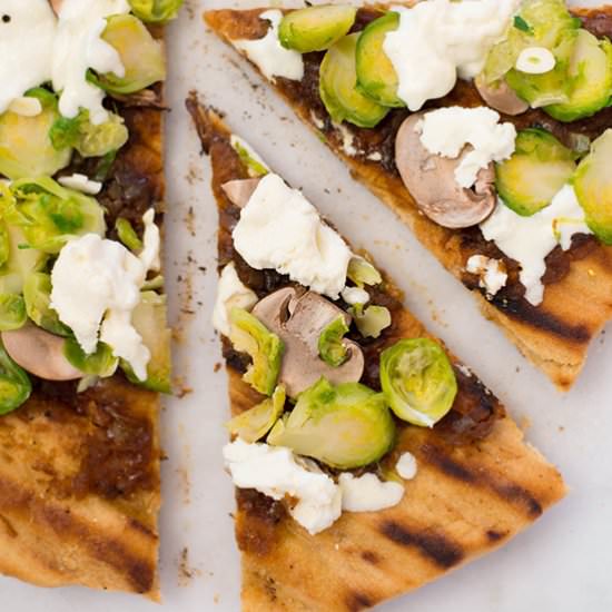 Grilled Pizza with Maple Onion Jam