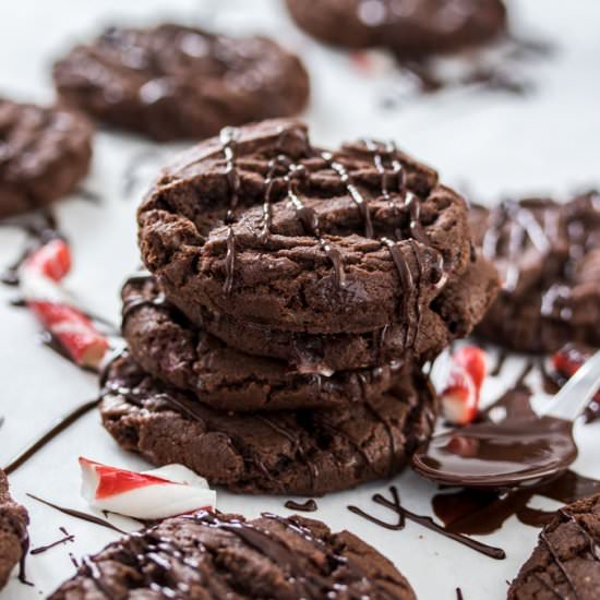 Chocolate Candy Cane Cookies