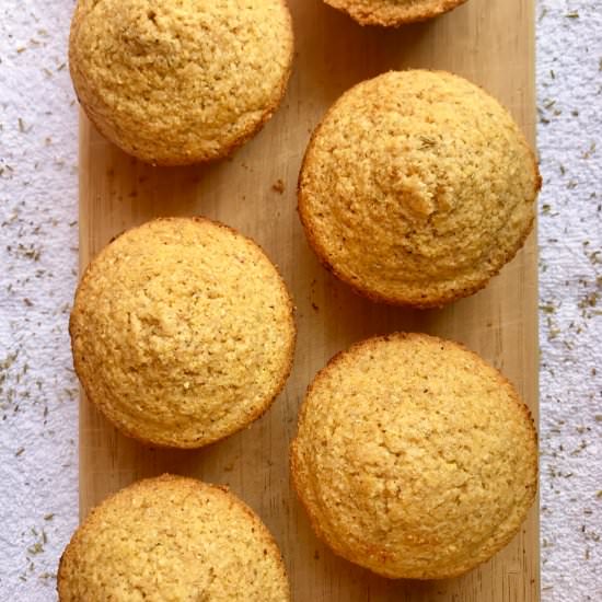 Rosemary Cornbread Muffins