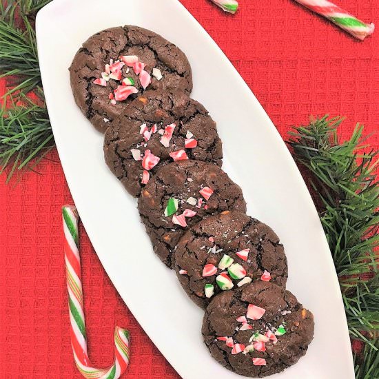Brownie Peppermint Cookies