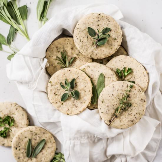 Savory Herb Shortbread Biscuits