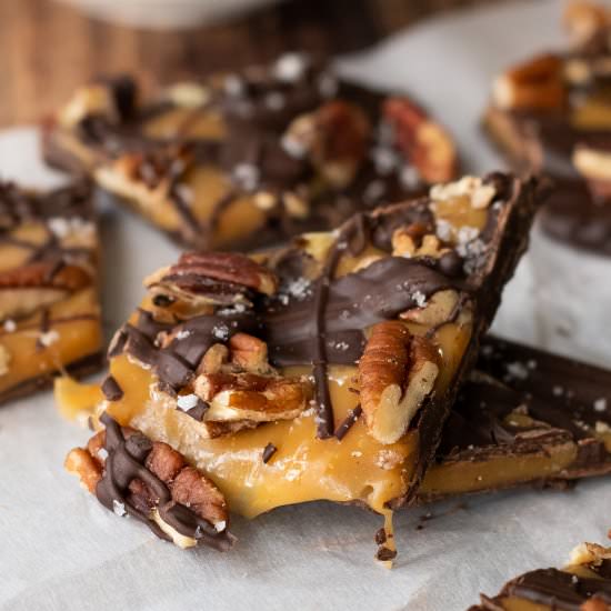 Salted Caramel Chocolate Bark