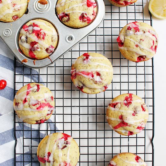 Vegan Cranberry Lemon Muffins