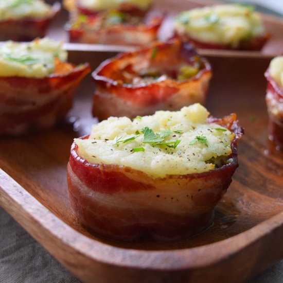 Thanksgiving Leftover Bacon Cups