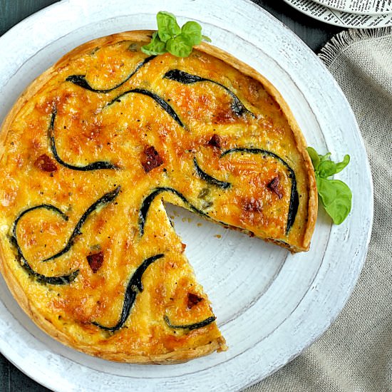 Cheese, Chorizo & Two-Chile Quiche