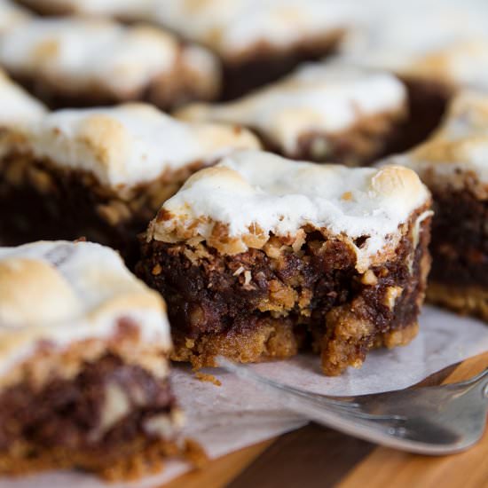 Coconut Toffee Rocky Road Brownies