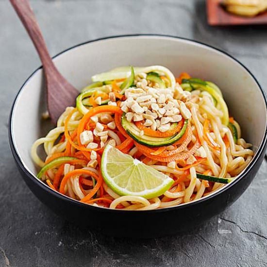 Thai Peanut Zucchini Noodles