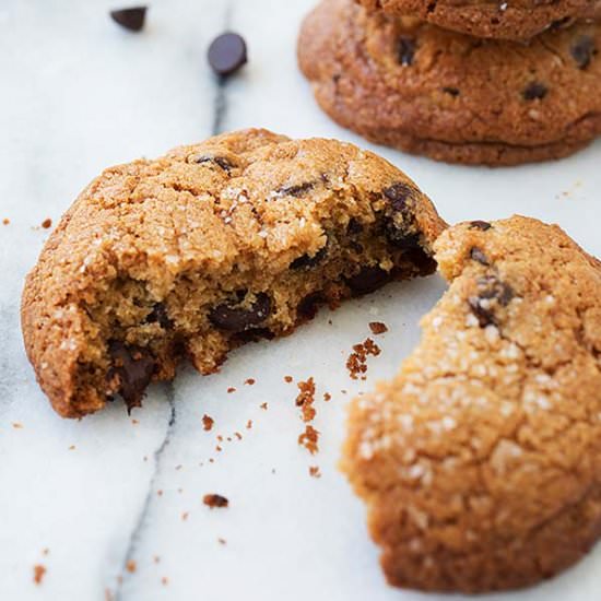 Salted Chocolate Chip Cookies