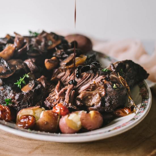 Balsamic Pot Roast with Fresh Herbs