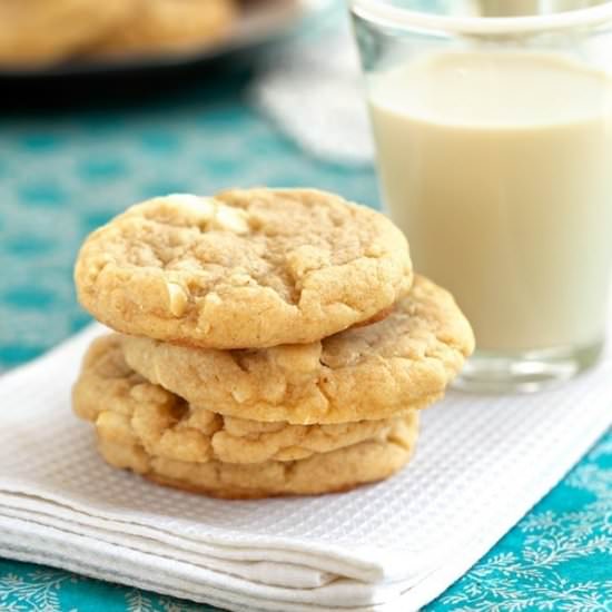 Chewy White Chocolate Sugar Cookies