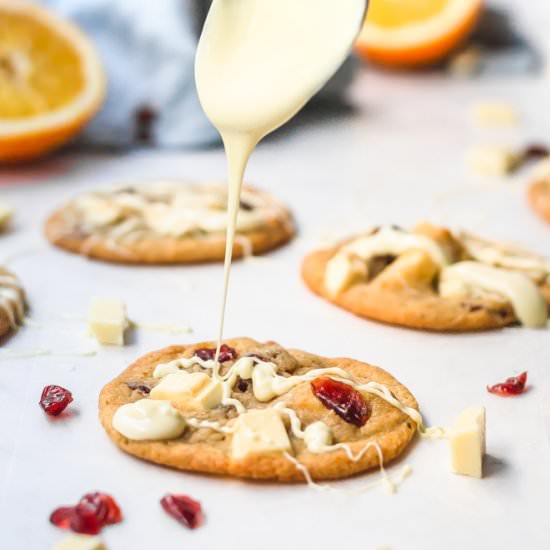 White chocolate cranberry cookies