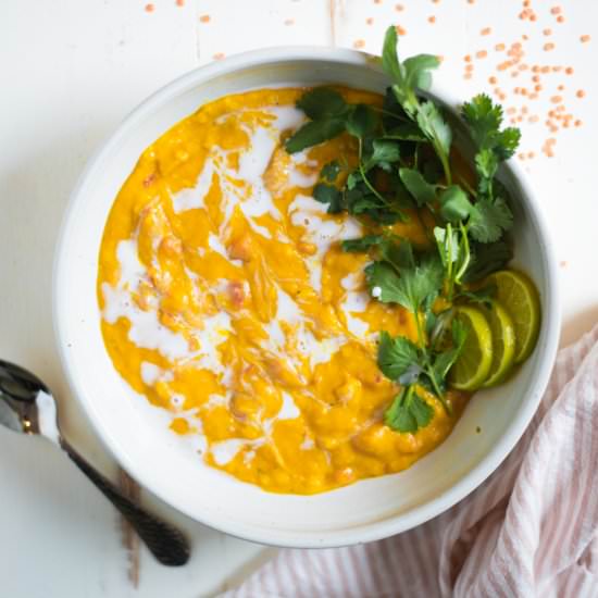 Golden Glow Red Lentil Soup