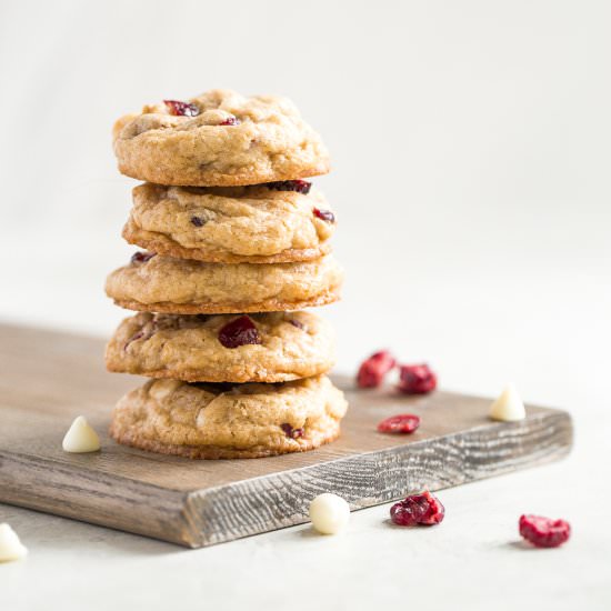 Soft Chewy Cranberry Walnut Cookies