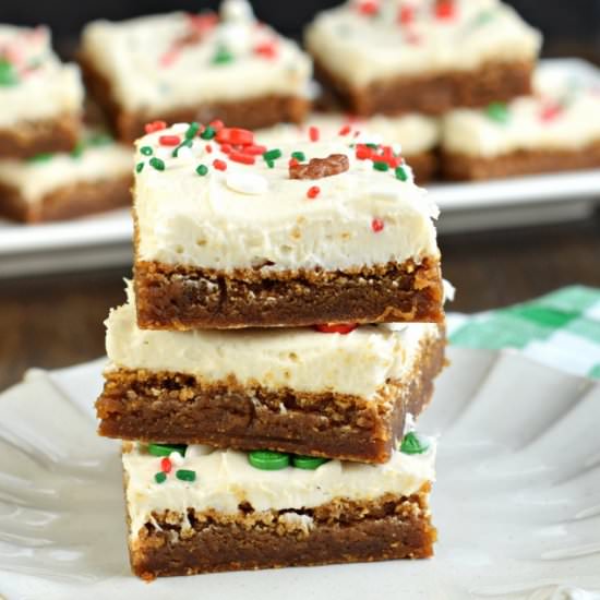 Gingerbread Cookie Bars