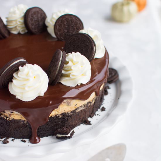 No-Bake Pumpkin Oreo Cheesecake