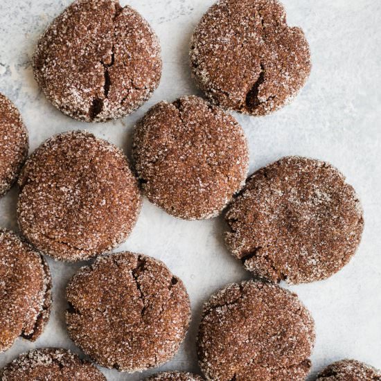 Chewy Chocolate Molasses Cookies