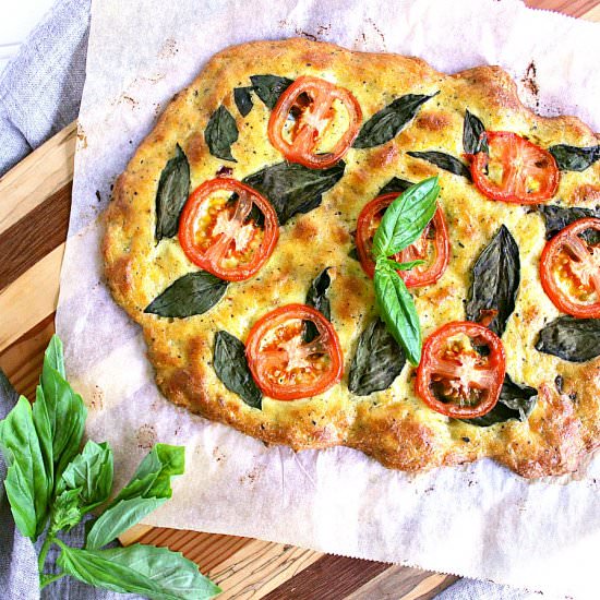 Tomato Basil Low Carb Flatbread