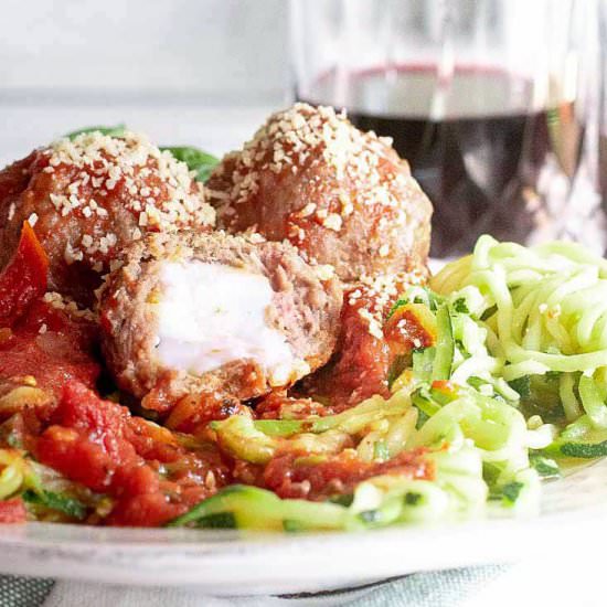 Mozzarella Stuffed Meatballs