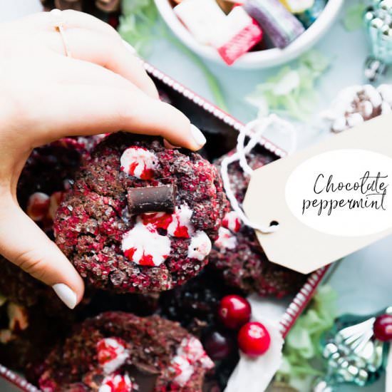 Peppermint Chocolate Chunk Cookies