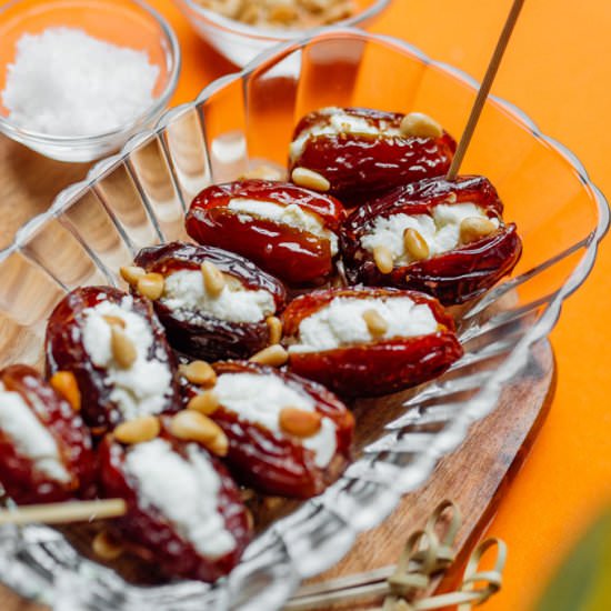 Roasted Goat Cheese Stuffed Dates