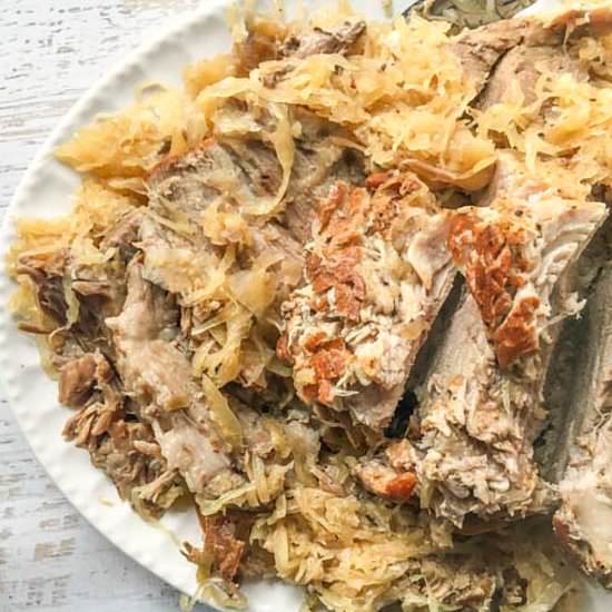 Instant Pot Pork Roast & Sauerkraut