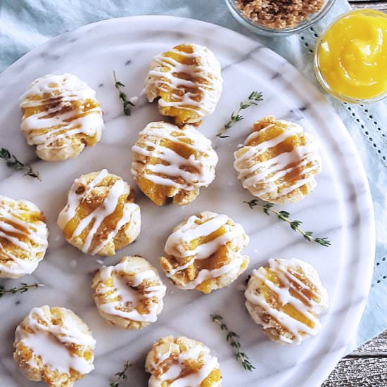 Lemon Curd Thyme Thumbprint Cookies