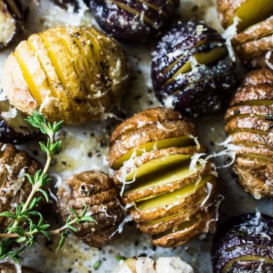 Mini Hasselback Potatoes
