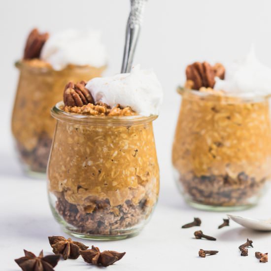 Chai Tea Pumpkin Pie Overnight Oats