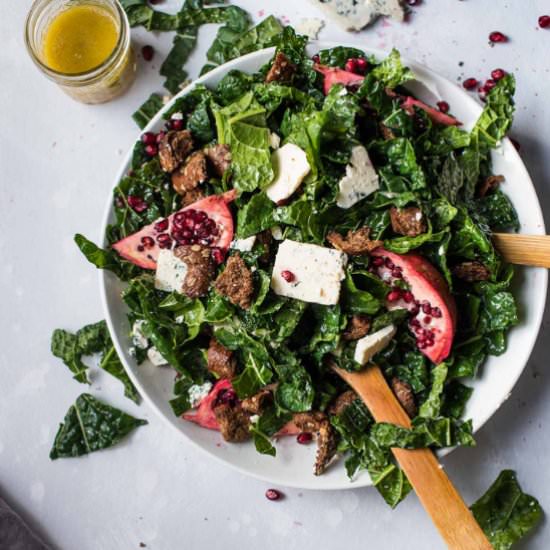 Winter Kale Salad with Pomegranate