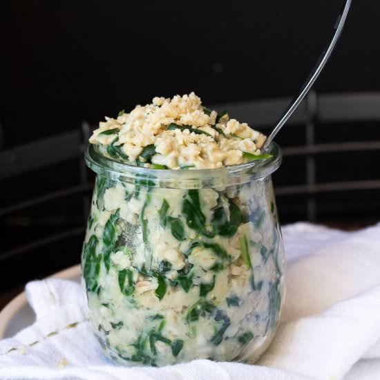 Spinach Savory Breakfast Oatmeal