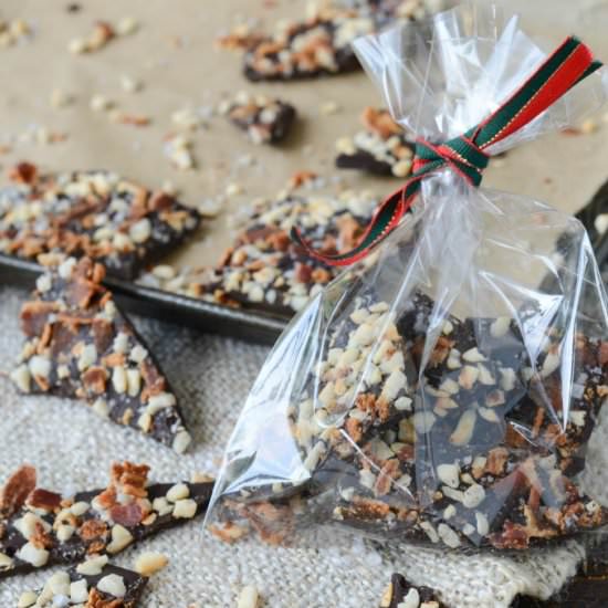 Bacon chocolate and nut bark