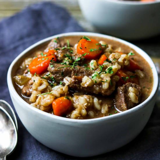 Instant Pot Beef & Barley Stew