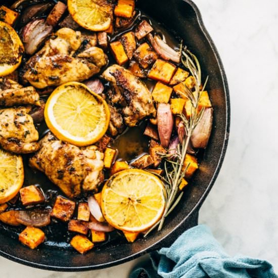 Orange Glazed Chicken Thighs
