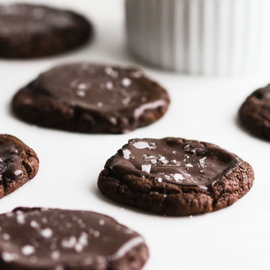 Double Chocolate + Sea Salt Cookies