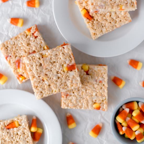 Candy Corn Rice Krispie Treats