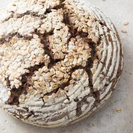 Hearty Whole Wheat Walnut Bread