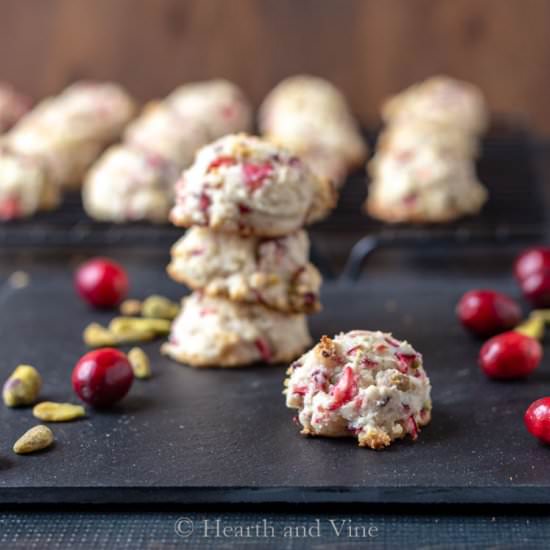 Fresh Cranberry Pistachio Cookies