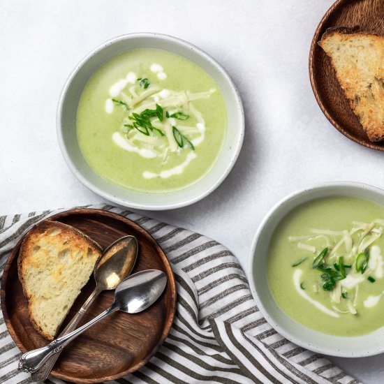 Lightened Up Broccoli Cheddar Soup