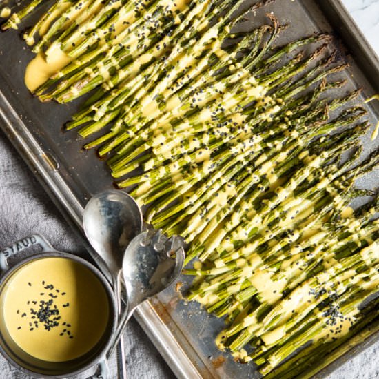 Roasted Asparagus with Lemon Sauce
