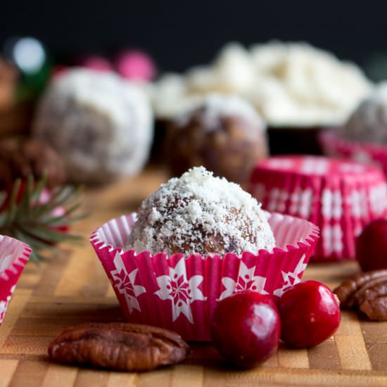 No Bake Cranberry Bliss Balls