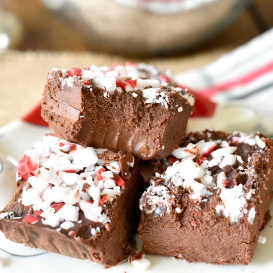 Vegan Chocolate Peppermint Fudge