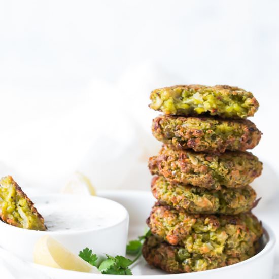 Baked Green Peas Fritters