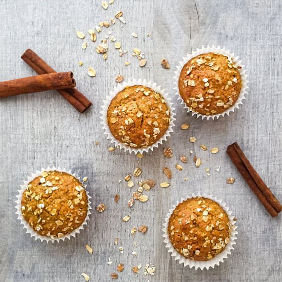 Dairy Free Carrot Oat Muffins